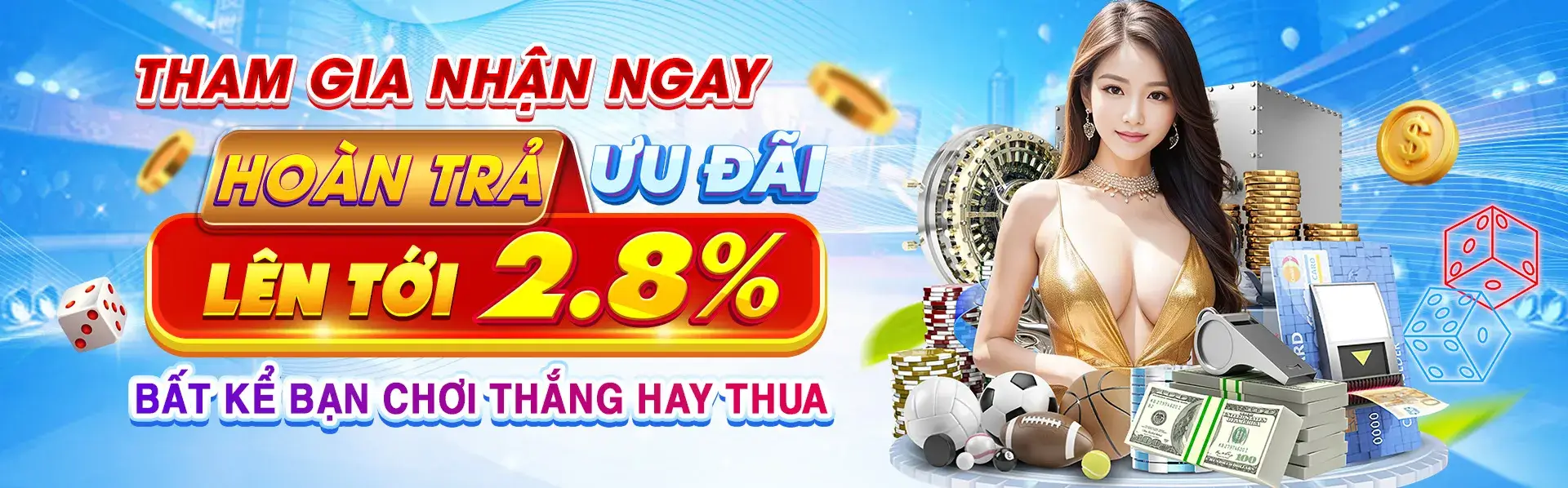 Nhà cái M123b com khuyến mãi hoàn trả lên đến 2.8%